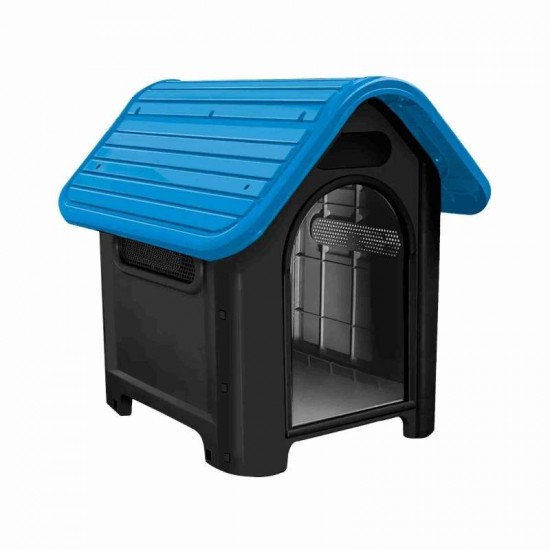 CASA CACHORRO PLASTICO N.04 AZUL/PRETA