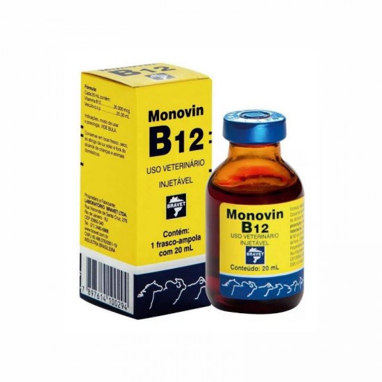 MONOVIN B12 INJETAVEL 20ML