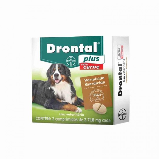 DRONTAL CAO C/2 COMPRIMIDOS ATE 35KG