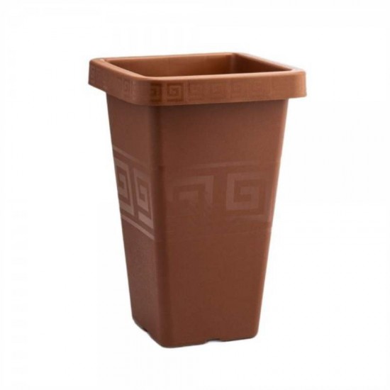 VASO PLAST QUAD GREGO TERRA COTA 29,5LT 