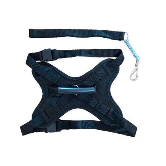 PEITORAL C/GUIA NYLON PORTE GRANDE PRETO