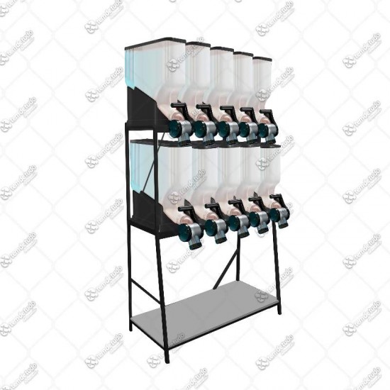 MOVEL DISPENSER HIBRIDO 10X35/45LT BLACK