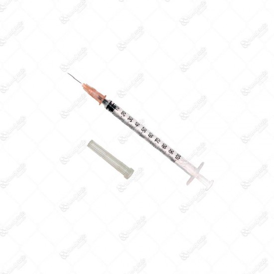 SERINGA 1ML COM AGULHA INSULINA C/100