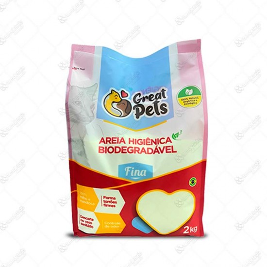 AREIA P/GATO MANDIOCA BIODEG FINA 2KG