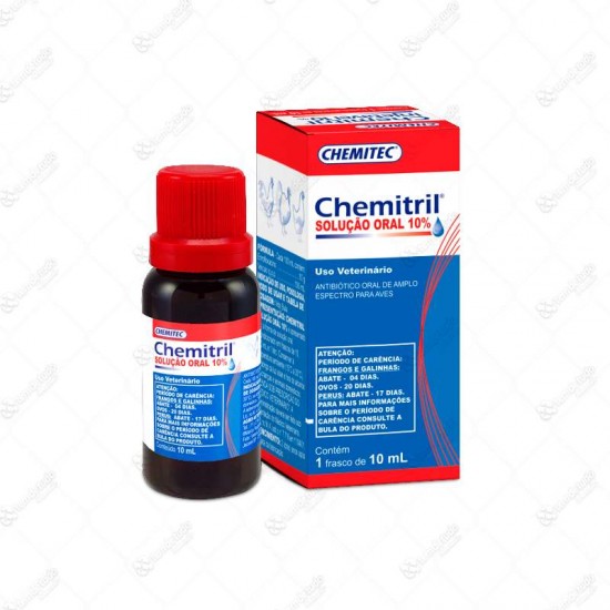 CHEMITRIL 10ML SOLUÇÃO ORAL 10% AVES