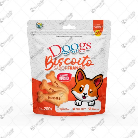 PETISCO DOOGS BISCOITO FRANGO 200G