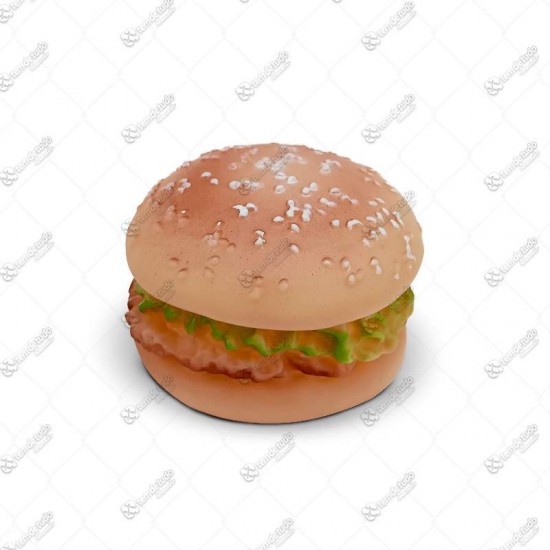 BRINQUEDO DE VINIL HAMBURGUER 9CM APITO