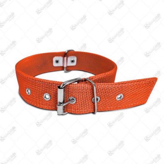 COLEIRA NYLON DUPLA MEDIDA 4X60 LARANJA