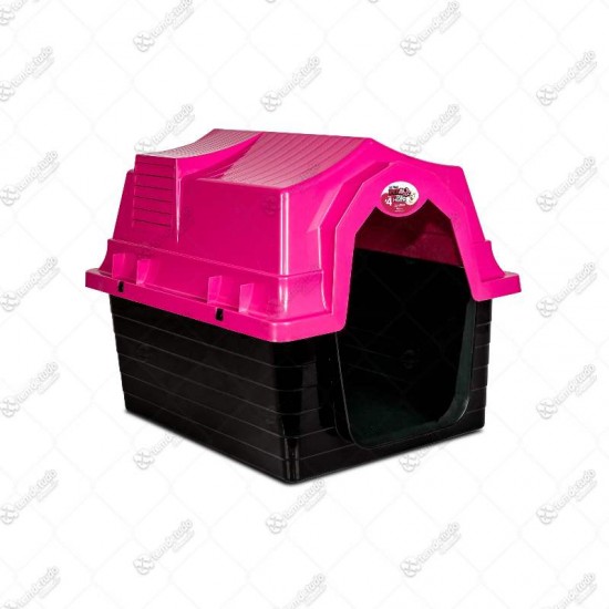 CASA CACHORRO PLASTICO N4 ROSA