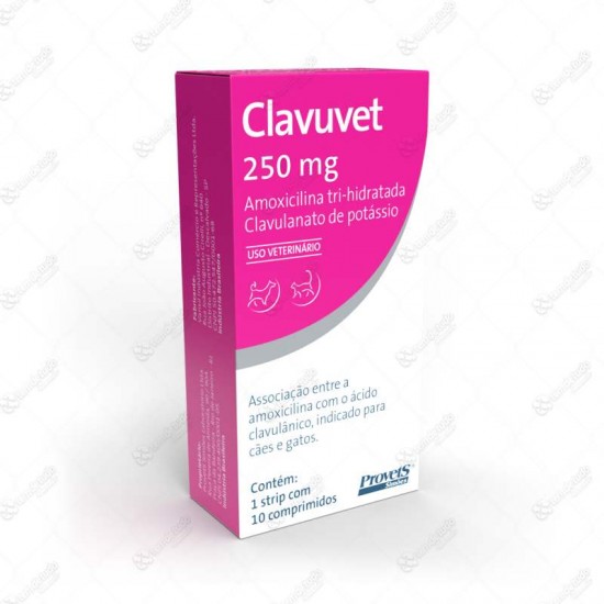 CLAVUVET AMOXILINA 250MG