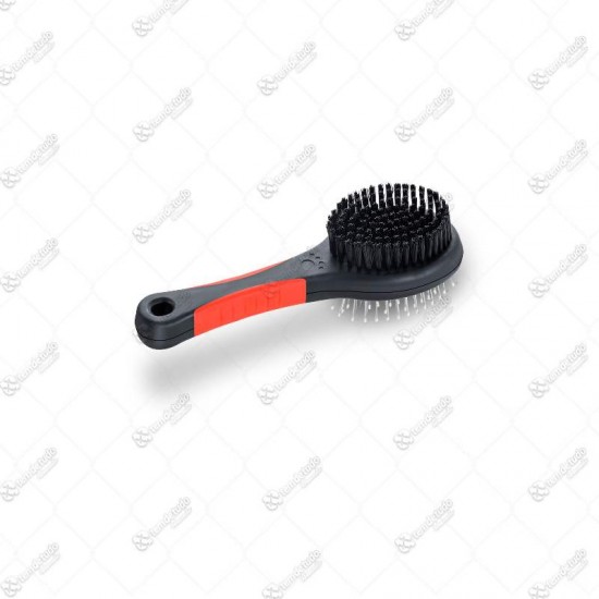 ESCOVA CACHORRO PLASTICO DUPLA M 17CM