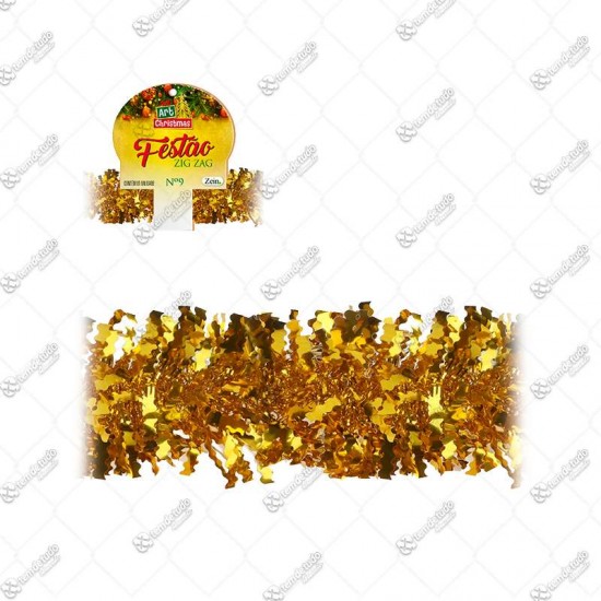 FESTAO ZIG ZAG DOURADO 2MTX9CM