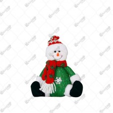 14705 - BONECO NEVE SENTADO 28CM