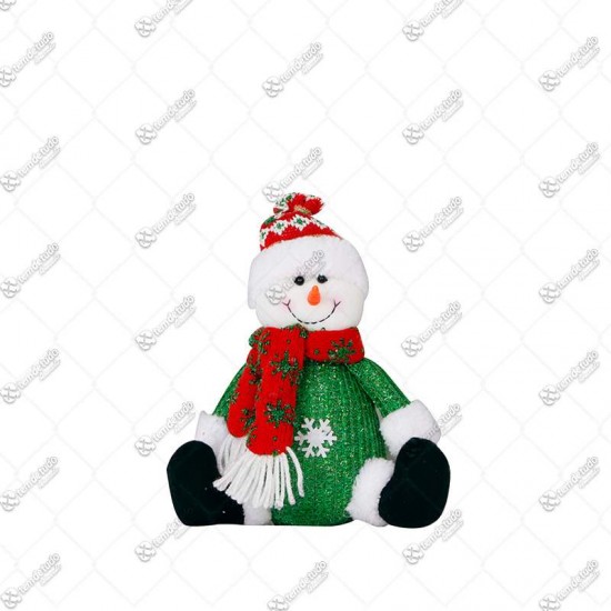 BONECO NEVE SENTADO 28CM