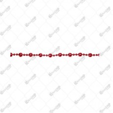 14438 - CORDAO BOLINHA VERMELHO 8X2MM