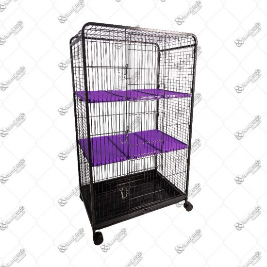 VIVEIRO PET LUXO G BLACK/LILAS