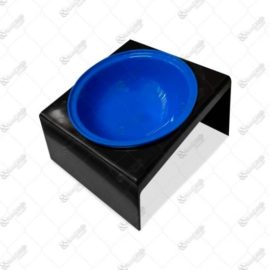 COMEDOURO PLAST ELEVADO 250ML AZUL