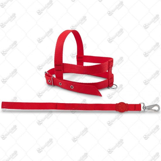 PEITORAL C/GUIA NYLON M VERMELHO