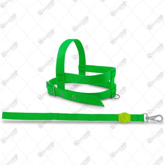 PEITORAL NYLON TRAD G 25MM VERDE NEON