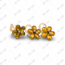 16542 - CHATON PET FLOR DOURADO 18MM C/40