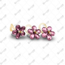 16540 - CHATON PET FLOR ROSA CLARO 18MM C/40