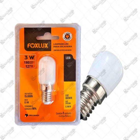 LAMPADA DE LED P/GELADEIRA 3W/127V