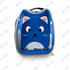 16411 - MOCHILA PET ESPACIAL GATINHO AZUL ESCURO