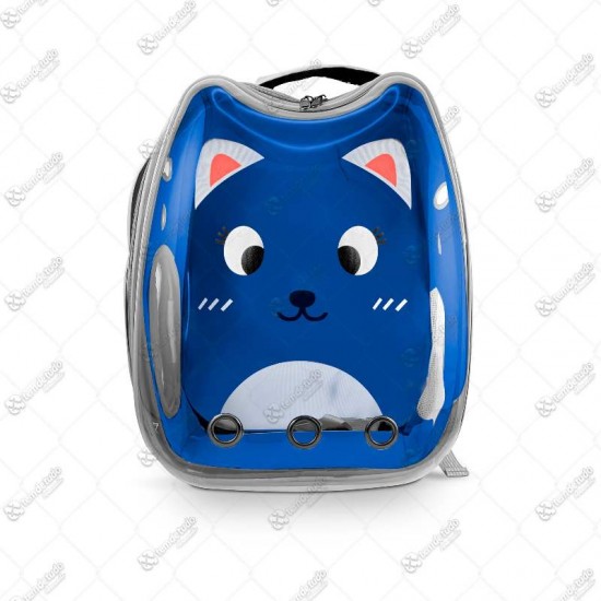 MOCHILA PET ESPACIAL GATINHO AZUL ESCURO