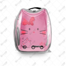 16408 - MOCHILA PET ESPACIAL GATINHO ROSA