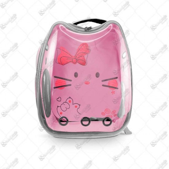 MOCHILA PET ESPACIAL GATINHO ROSA