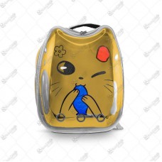 16901 - MOCHILA PET ASTRONAUTA GATINHO AMARELA 