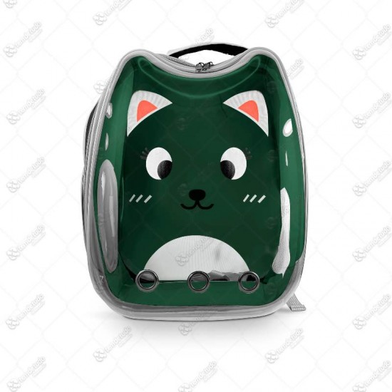 MOCHILA PET ASTRONAUTA GATINHO VERDE