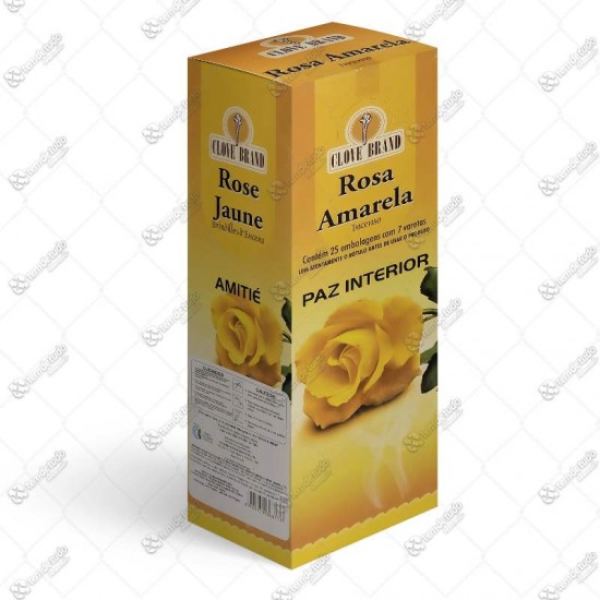 INCENSO CLOVE ROSA AMARELA C/25PCT