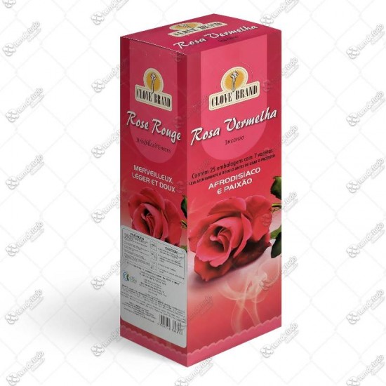 INCENSO CLOVE ROSA VERMELHA C/25PCT