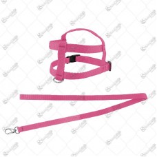 16942 - PEITORAL C/GUIA NYLON TRAD N01 ROSA