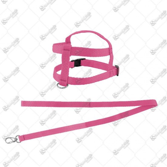 PEITORAL C/GUIA NYLON TRAD N01 ROSA