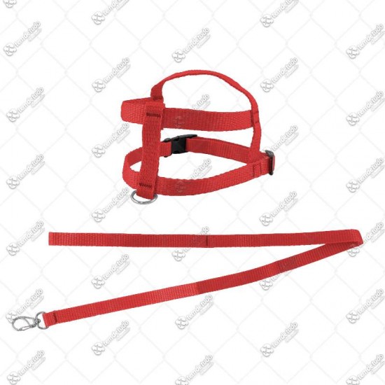 PEITORAL C/GUIA NYLON TRAD N01 VERMELHO