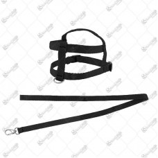 16945 - PEITORAL C/GUIA NYLON TRAD N02 PRETO