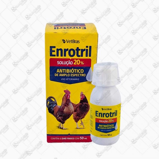 ENROTRIL SOLUCAO 20% ANTIBIOTICO 50ML