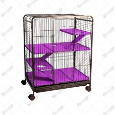 16627 - VIVEIRO PET ROE M BLACK/LILAS