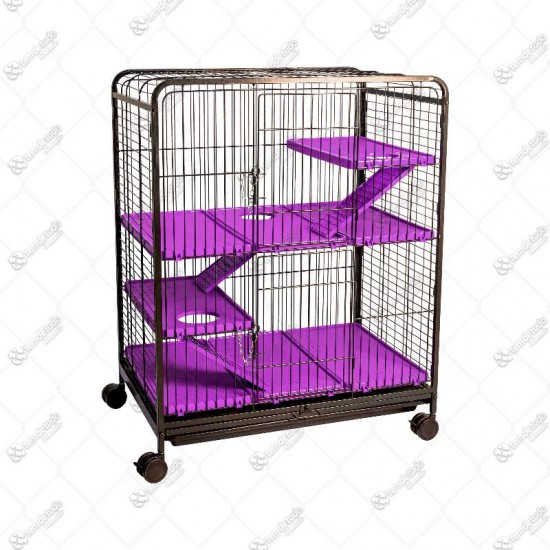 VIVEIRO PET ROE M BLACK/LILAS