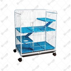 16623 - VIVEIRO PET ROE M BRANCO/AZUL