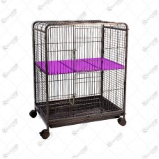 16633 - VIVEIRO PET LUXO M BLACK/LILAS