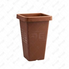 17093 - VASO PLAST QUAD GREGO TERRACOTA 13LT 