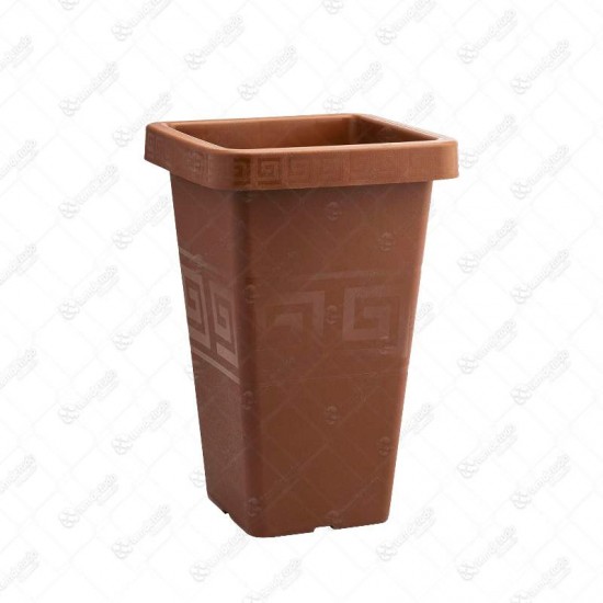 VASO PLAST QUAD GREGO TERRACOTA 13LT 