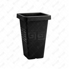 17104 - VASO PLAST QUAD GREGO PRETO 4,5LT