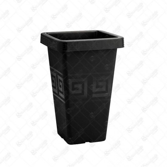 VASO PLAST QUAD GREGO PRETO 4,5LT