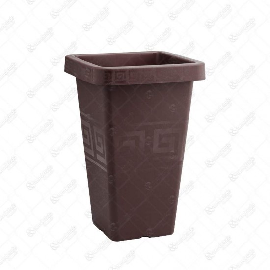 VASO PLAST QUAD GREGO CAFE 10LT