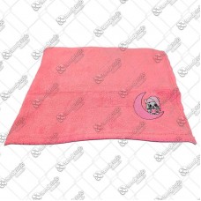 17284 - COBERTOR SOFT BORDADO ROSA 70X1,00