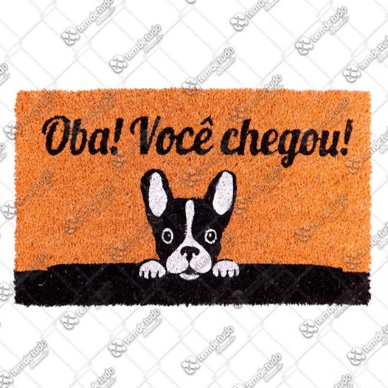 TAPETE CAPACHO DOG OBA VOCE CHEGOU